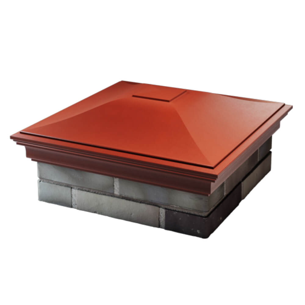 Колпак Zking Монблан Красный на столб 2х2 кирпича (515х515мм) в Балашихе фото