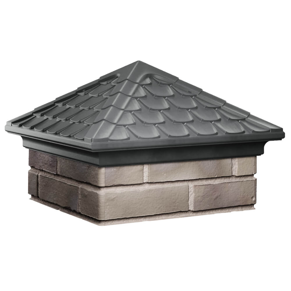 Колпак Zking Эльбрус Серый на столб 1.5х1.5 кирпича (385х385мм) в Балашихе фото