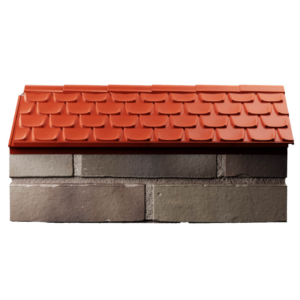 Парапет Zking Эльбрус Красный с посадкой на 1 кирпич (255мм) в Балашихе фото