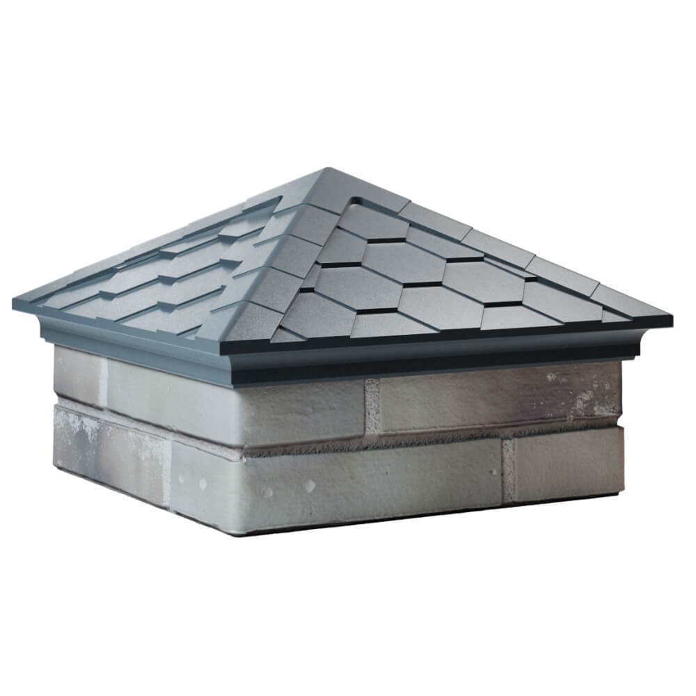 Колпак Zking Эверест Серый на столб 1.5х1.5 кирпича (390х390мм) в Балашихе фото