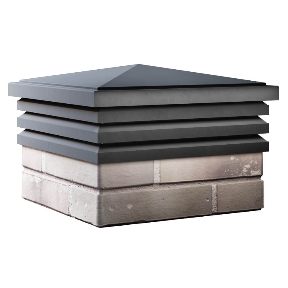 Колпак Zking Бона ХайТек Серый на столб 1.5х1.5 кирпича (385х385мм) в Балашихе фото