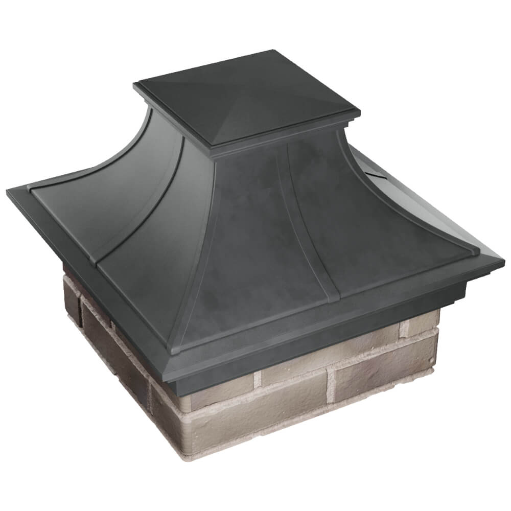 Колпак Zking Монблан Премиум Серый на столб 1.5х1.5 кирпича (385х385мм) в Балашихе фото