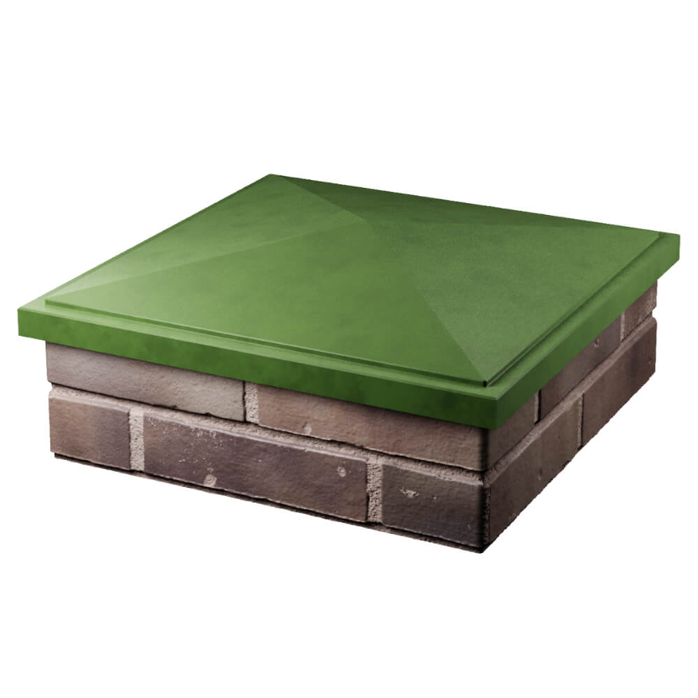 Колпак Zking БонаМоно Зеленый на столб 2х2 кирпича (515х515, 530х530мм) в Балашихе фото