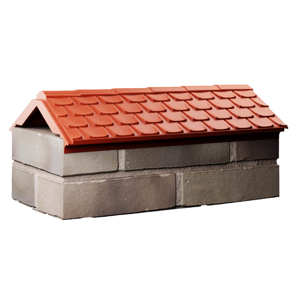 Парапет Zking Эльбрус Красный с посадкой на 1 кирпич (255мм) Балашиха фото