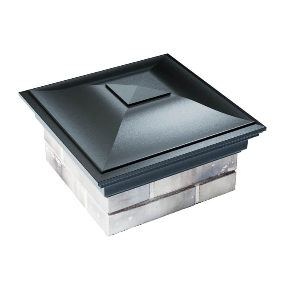 Колпак Zking Монблан Черный на столб 1.5х1.5 еврокирпича 0.7НФ (355х355мм) в Балашихе фото