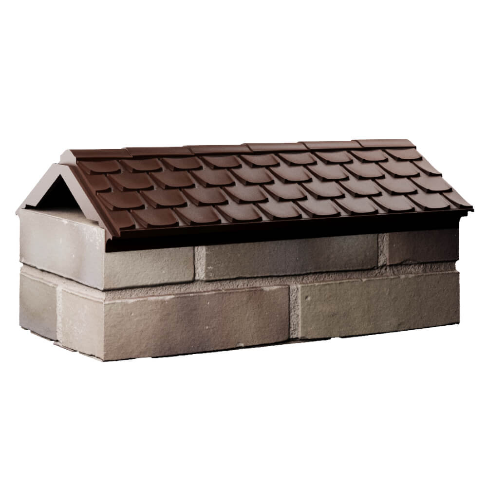 Парапет Zking Эльбрус Коричневый с посадкой на 1 кирпич (255мм) Балашиха фото