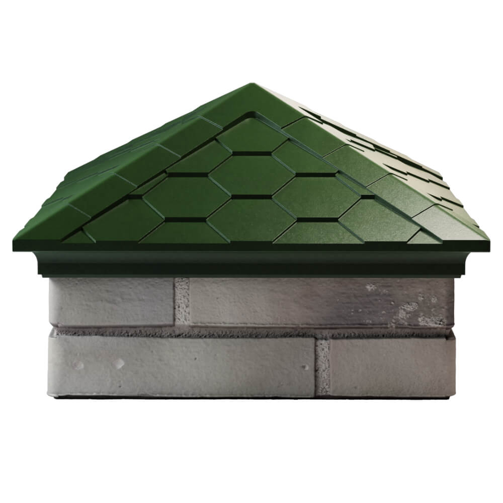 Колпак Zking Эверест Зеленый на столб 1.5х1.5 кирпича (390х390мм) Балашиха фото